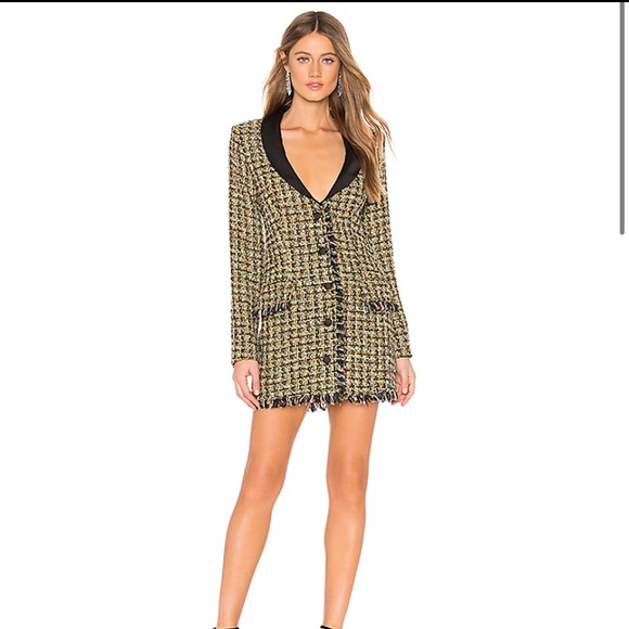 NBD Dresses & Skirts - Orion Blazer Dress in Yellow